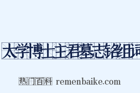 太学博士主君墓志铭组词是什么意思的图片